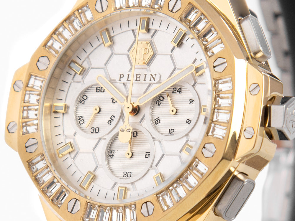 Philipp Plein Plein Chrono Royal Quartz Watch, PVD Gold, 42 mm, PWPSA0324