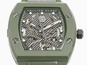 Philipp Plein The Skeleton Ecoceramic Automatic Watch, Green, 44 mm, PWVBA0223