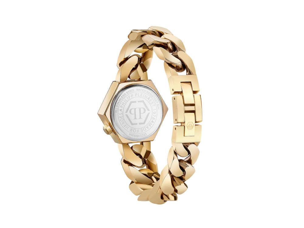 Philipp Plein The Hexagon Groumette Lady Quartz Watch, Golden, 28 mm, PWWBA0323