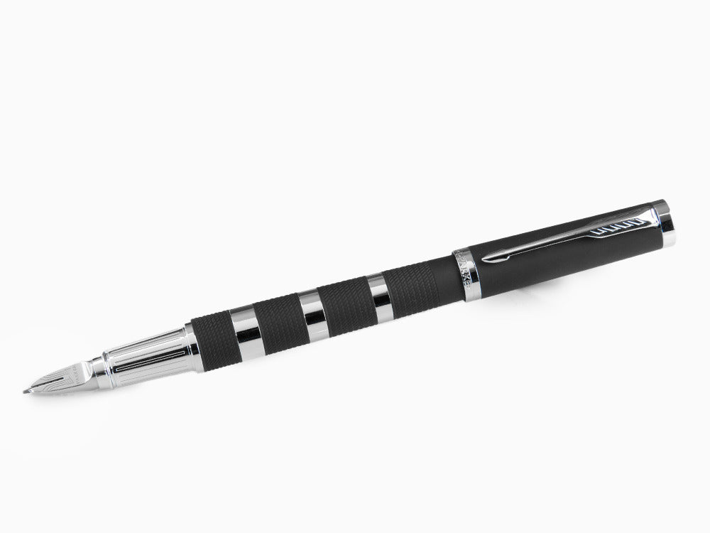 Parker Ingenuity Fountain Pen, Lacquer, Chrome Trim, Black, 1931469