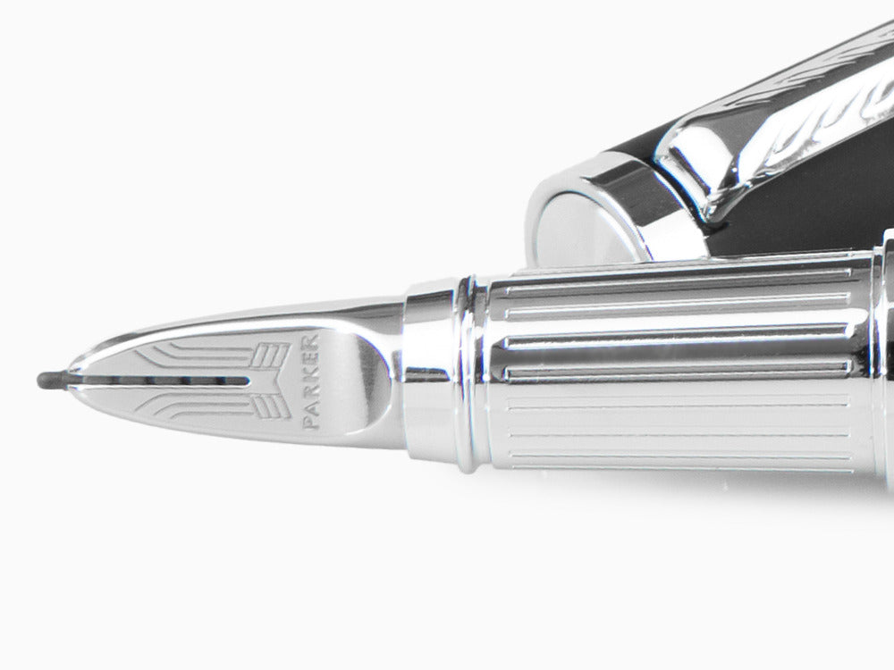 Parker Ingenuity Fountain Pen, Lacquer, Chrome Trim, Black, 1931469