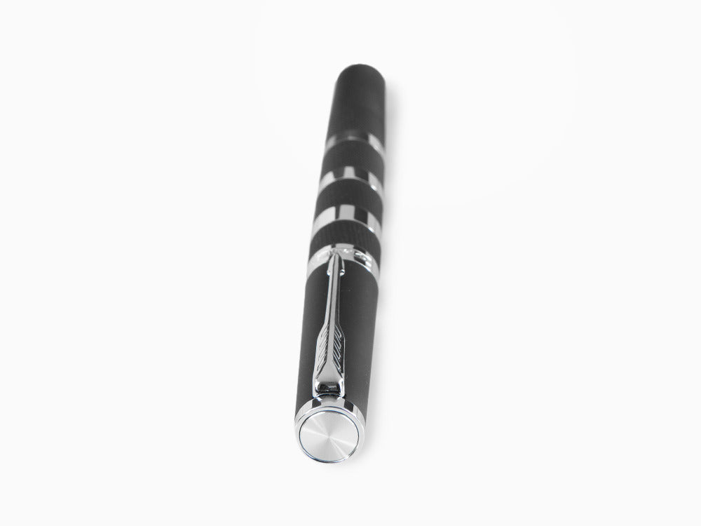 Parker Ingenuity Fountain Pen, Lacquer, Chrome Trim, Black, 1931469