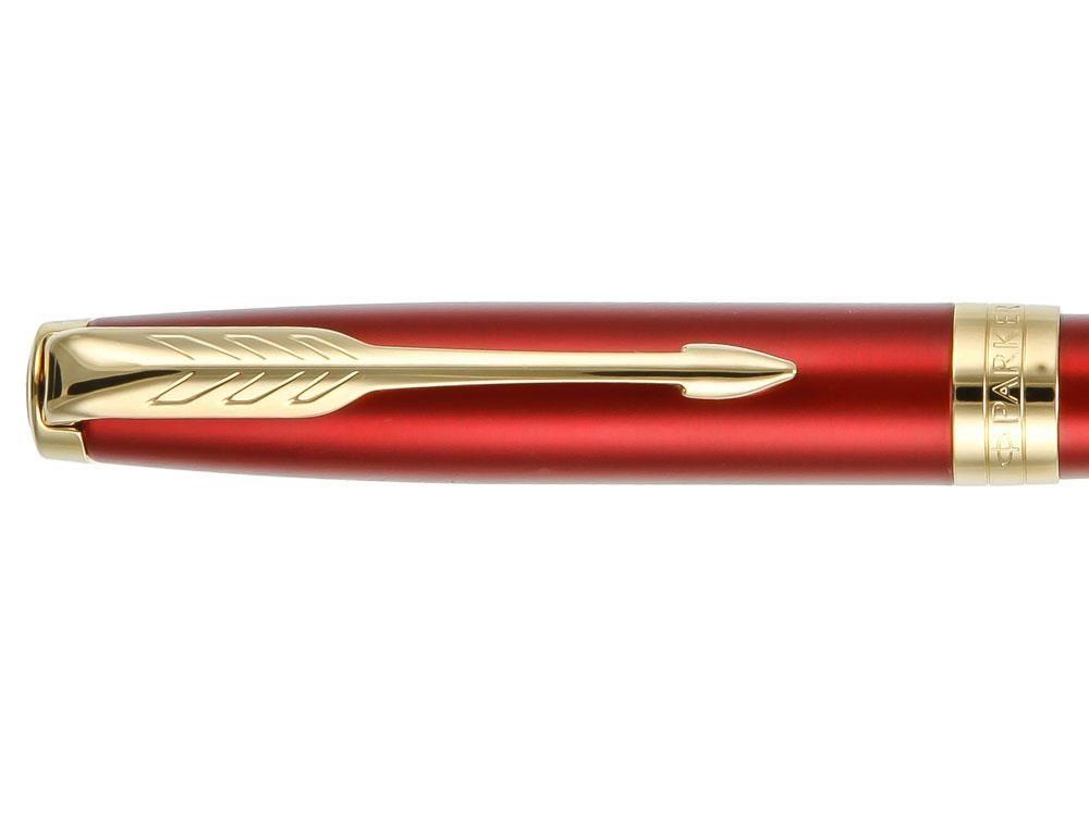 Parker Sonnet Ballpoint Pen, Lacquer, Gold Trim, Red, 1931476