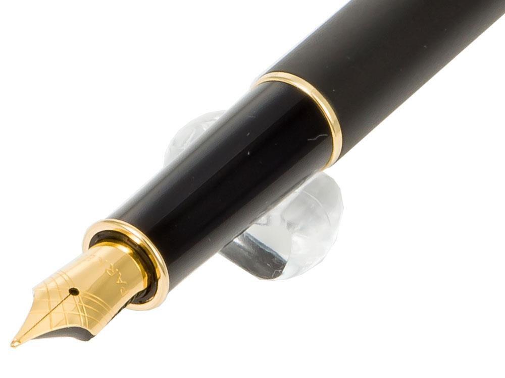 Parker Sonnet Fountain Pen, Lacquer, Gold Trim, Black, 1931517