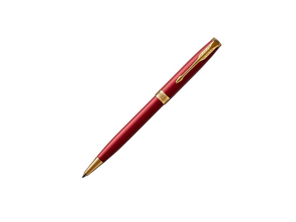 Parker Sonnet Ballpoint Pen, Lacquer, Gold Trim, Red, 1931476