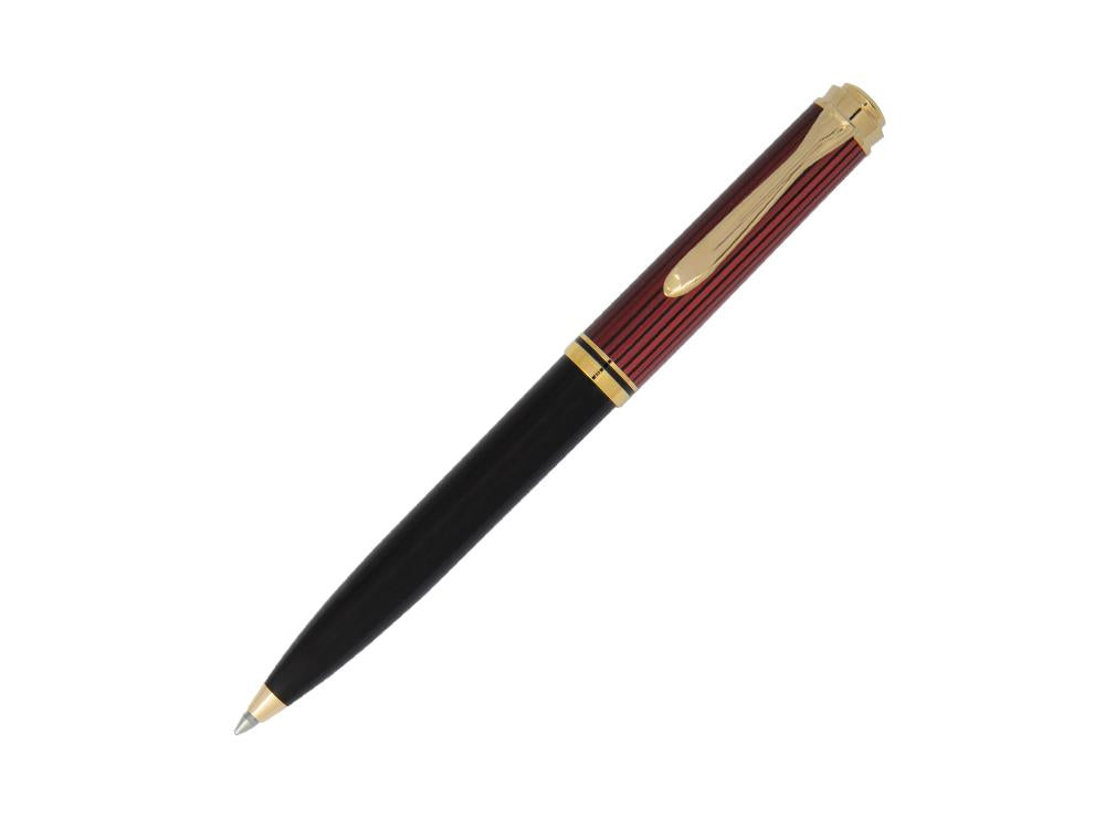 Pelikan K600 Ballpoint pen, Black and red, Gold trim, 928937