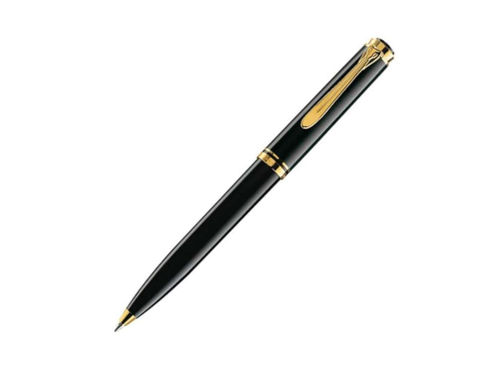 Pelikan K800 Ballpoint pen, Black Resin, Gold trim, 996983