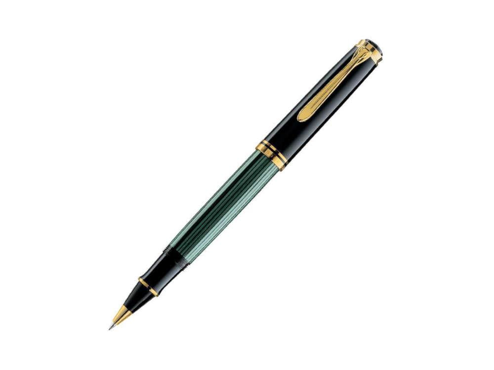 Pelikan R800 Rollerball pen, Green resin, Gold trim, 987990