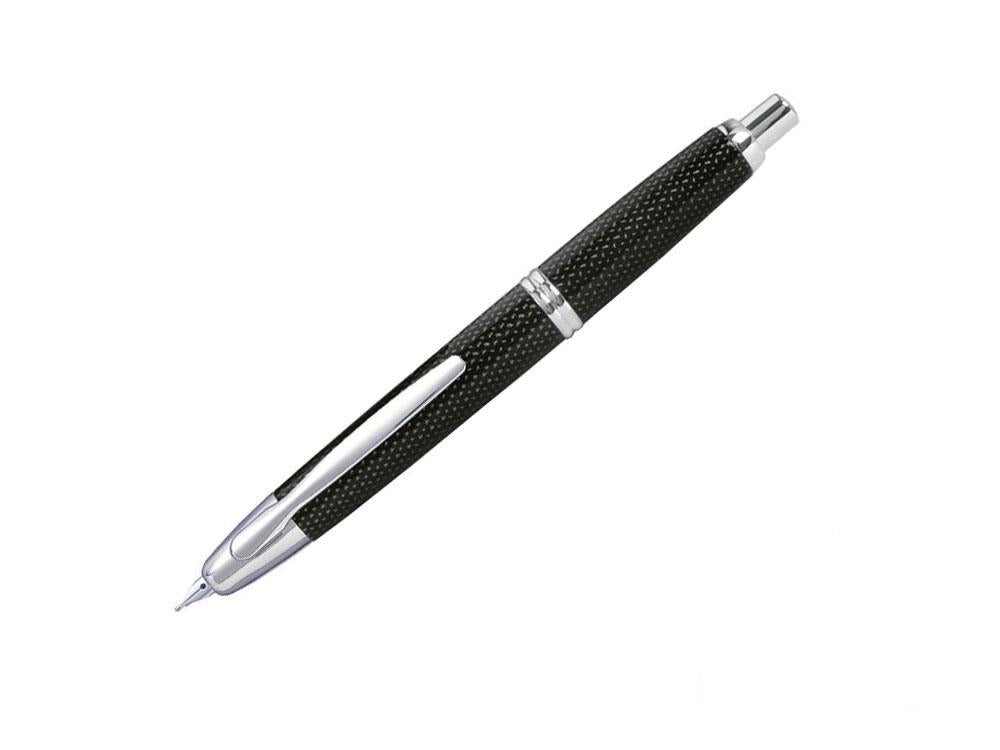 Pilot Retractable Fountain Pen Carbonesque Black  "Capless"