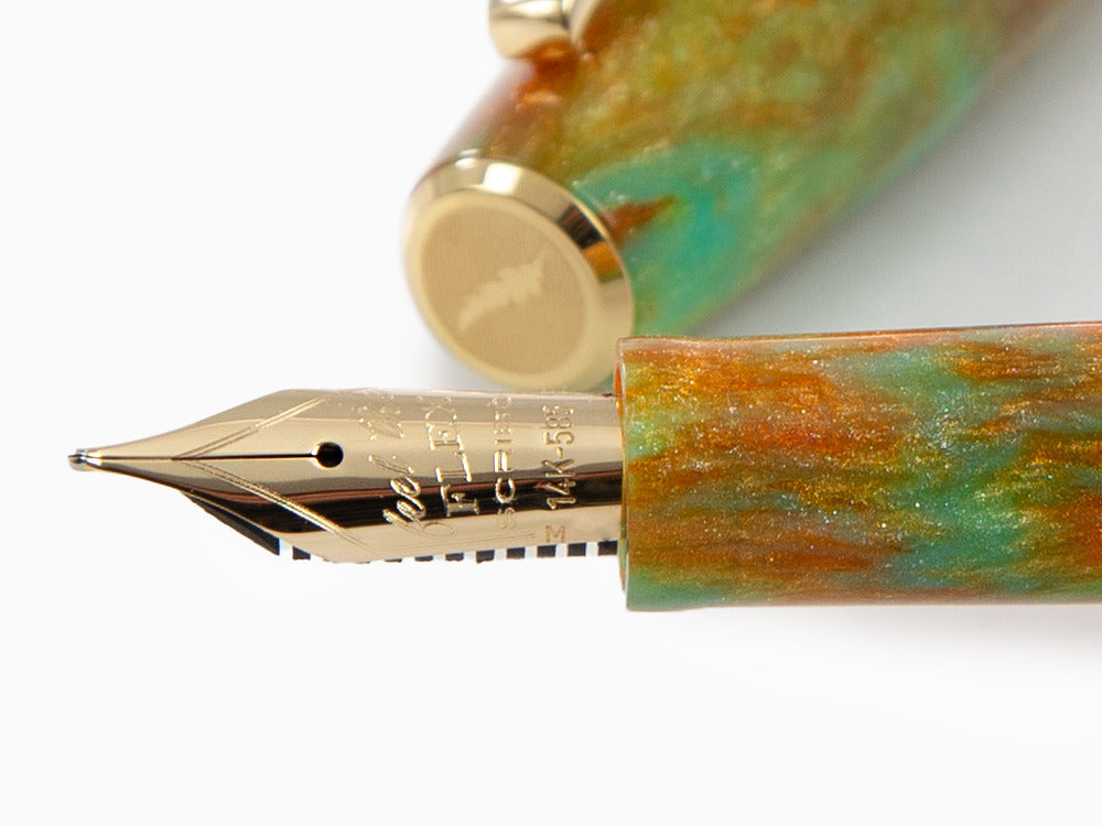 Scribo La Dotta Valverde Fountain Pen, 14K, Limited Ed, DOTFP10YG1403