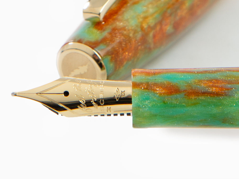 Scribo La Dotta Valverde Fountain Pen, 18K, Limited Edit, DOTFP10YG1803