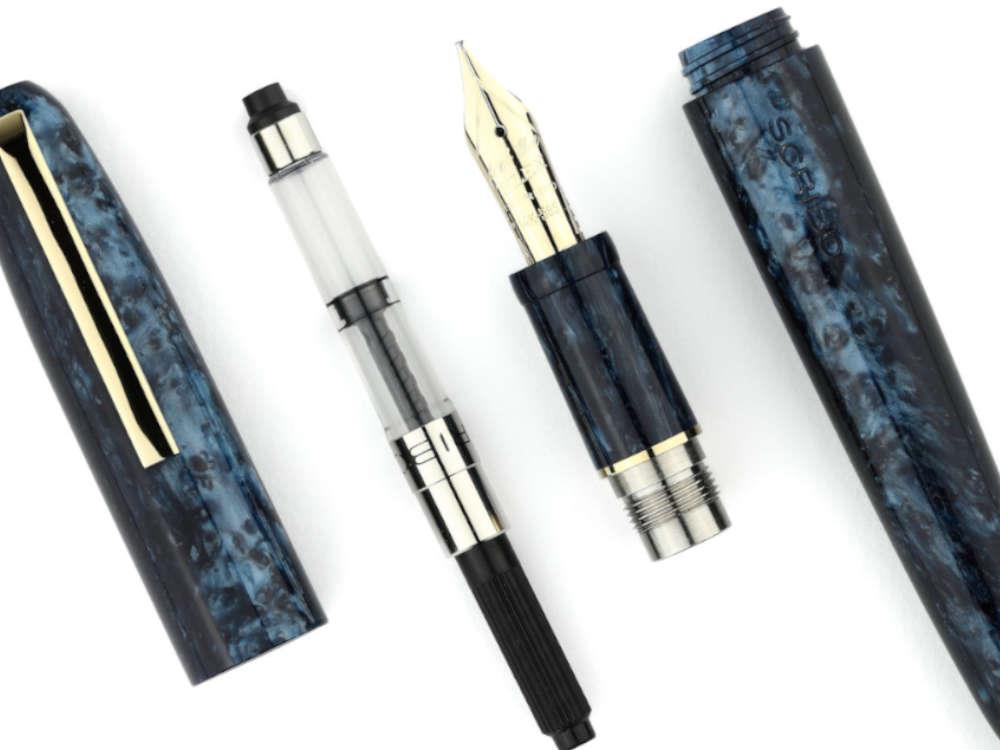 Scribo Piuma Agata Fountain Pen, 18K, Limited Edition, PIUFP13YG1803