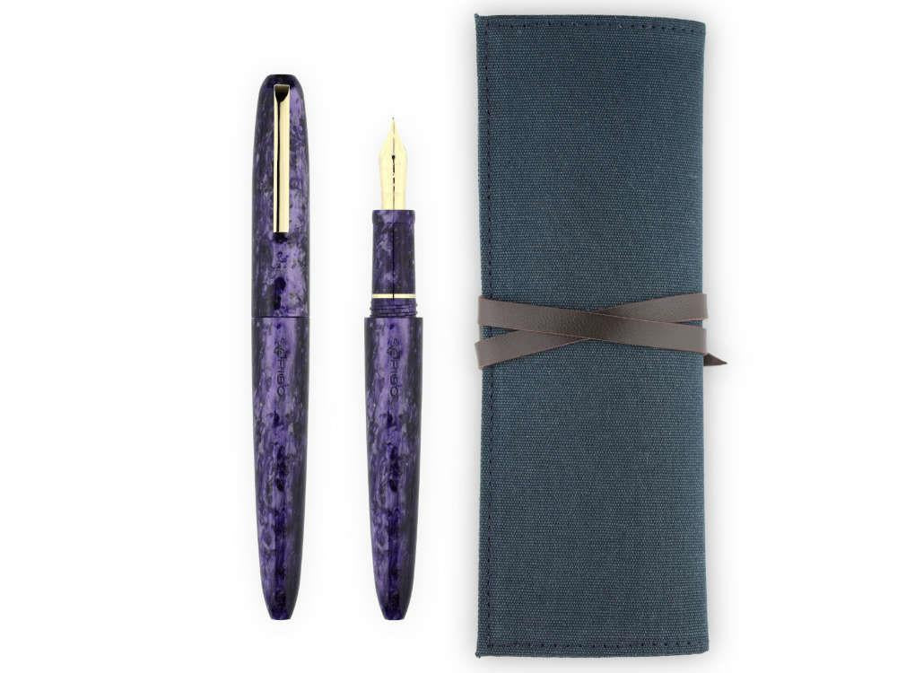 Scribo Piuma Ametista Fountain Pen, 18K, Limited Edition, PIUFP14YG1803