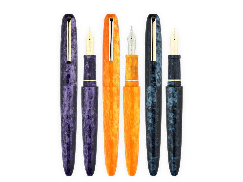 Scribo Piuma Ametista Fountain Pen, 18K, Limited Edition, PIUFP14YG1803