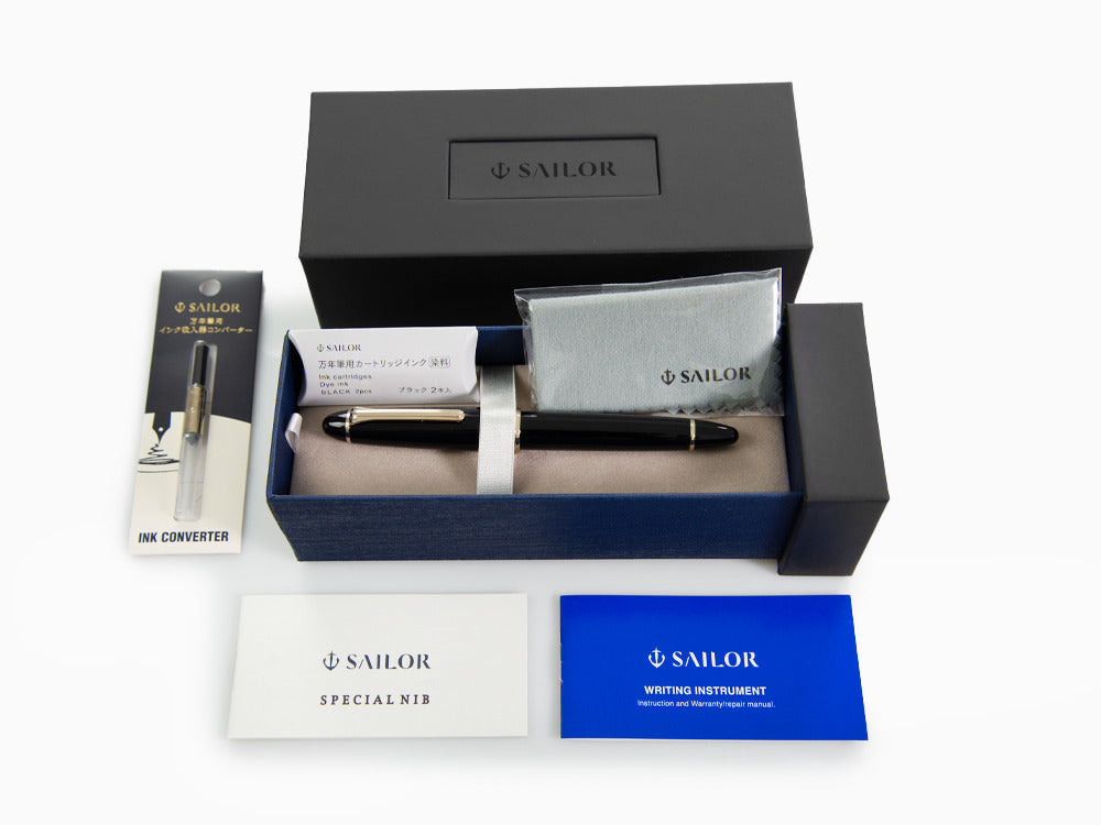 Sailor Special Nib Naginata Fude De Mannen Fountain Pen, 21K Gold