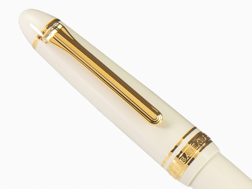 Sailor 1911 Standard Series Fountain Pen, Ivory, Gold Trim, 11-1219-417