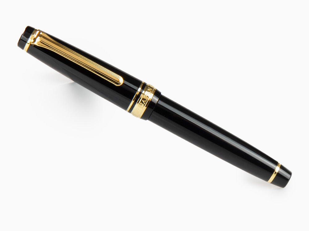 Sailor Professional Gear Slim Gold Fountain Pen, Black, 11-1221-420