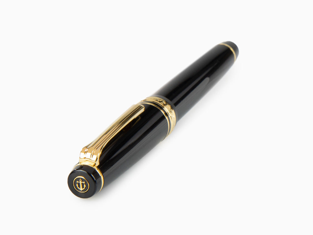 Sailor Professional Gear Slim Gold Fountain Pen, Black, 11-1221-420