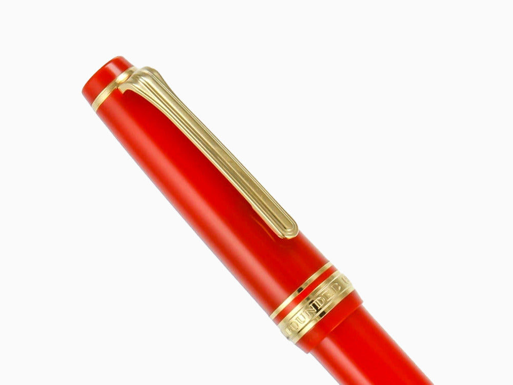 Sailor Professional Gear Slim Gold Fountain Pen, Red, 11-1221-430