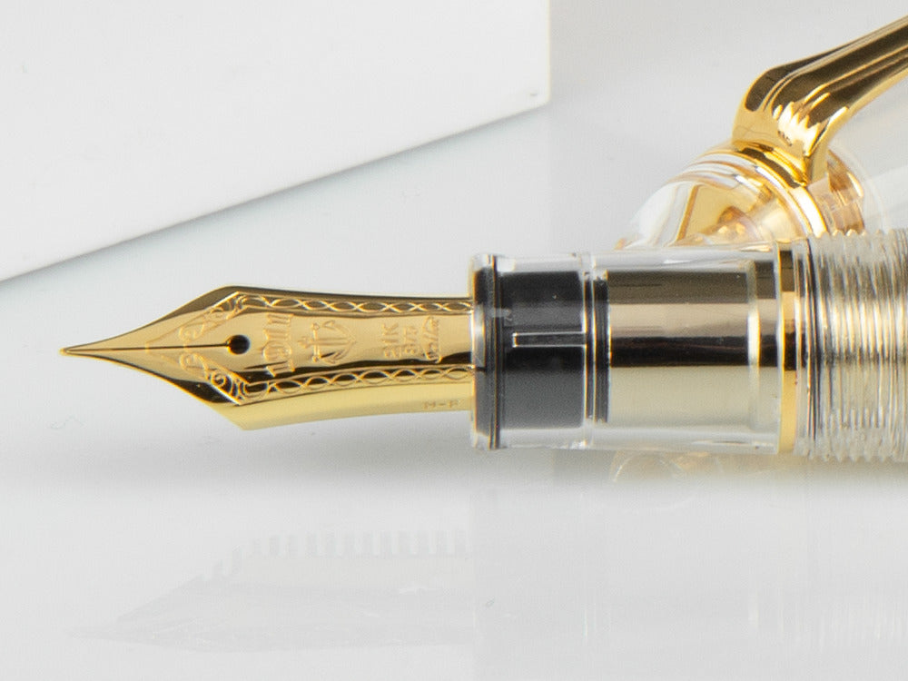 Sailor 1911 Large Series Fountain Pen, Demonstrator, 24k Gold Trim