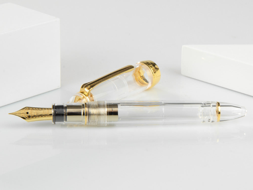 Sailor 1911 Large Series Fountain Pen, Demonstrator, 24k Gold Trim