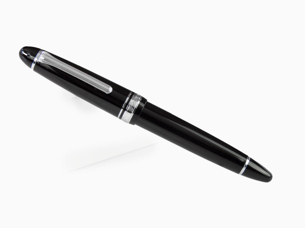 Sailor 1911 Large Silver Series Fountain Pen, Black, Chrome, 11-2024-420