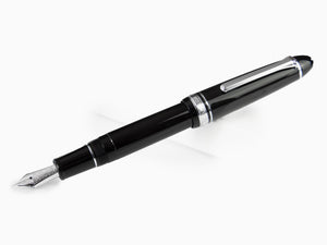 Sailor 1911 Large Silver Series Fountain Pen, Black, Chrome, 11-2024-420