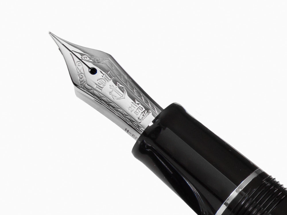 Sailor 1911 Large Silver Series Fountain Pen, Black, Chrome, 11-2024-420