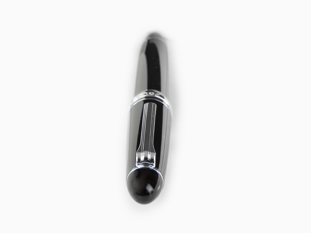 Sailor 1911 Large Silver Series Fountain Pen, Black, Chrome, 11-2024-420