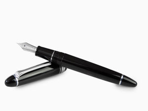 Sailor 1911 Large Silver Series Fountain Pen, Black, Chrome, 11-2024-420