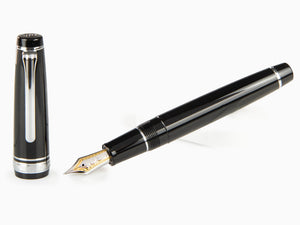 Sailor Professional Gear Silver Fountain Pen, Black, Chrome, 11-2037-420