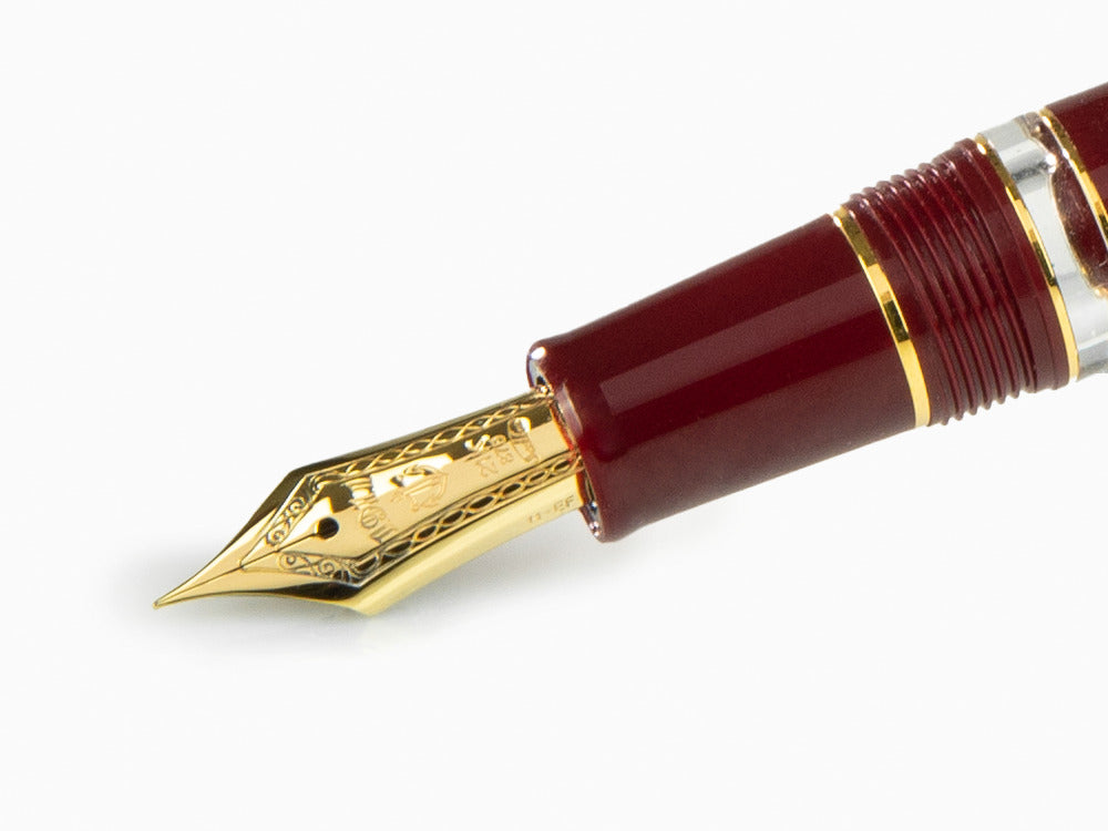 Sailor 1911 Series Realo Fountain Pen, Resin, Maroon, Gold, 11-3924-432