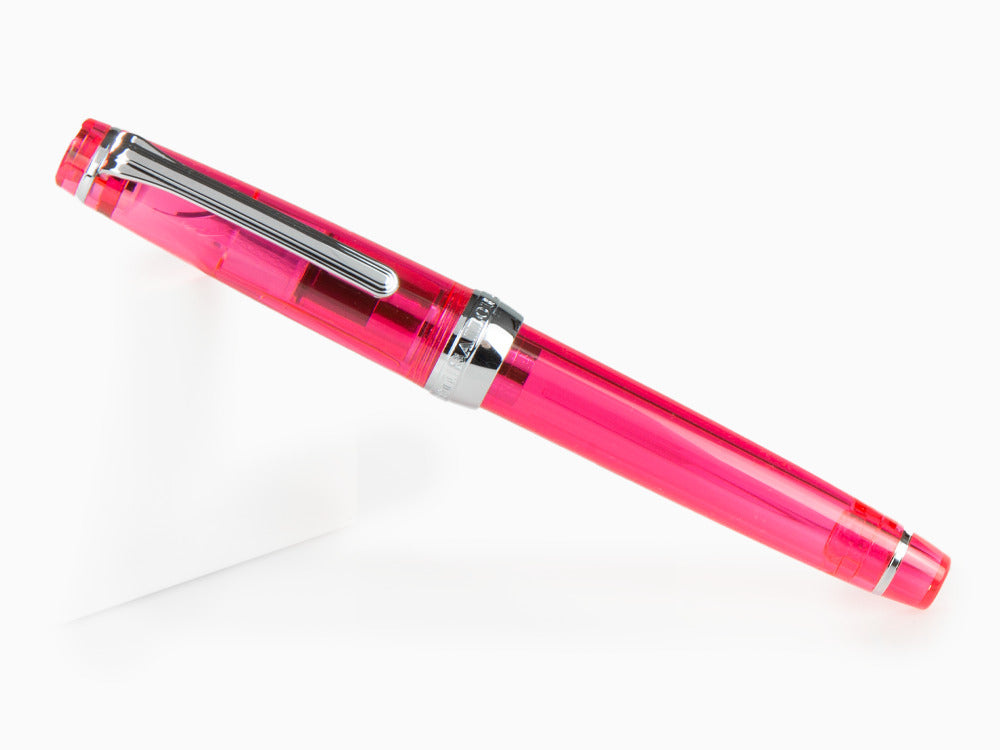 Sailor ProfessionalGear Slim Demonstrator Fountain Pen, Pink, Chrome