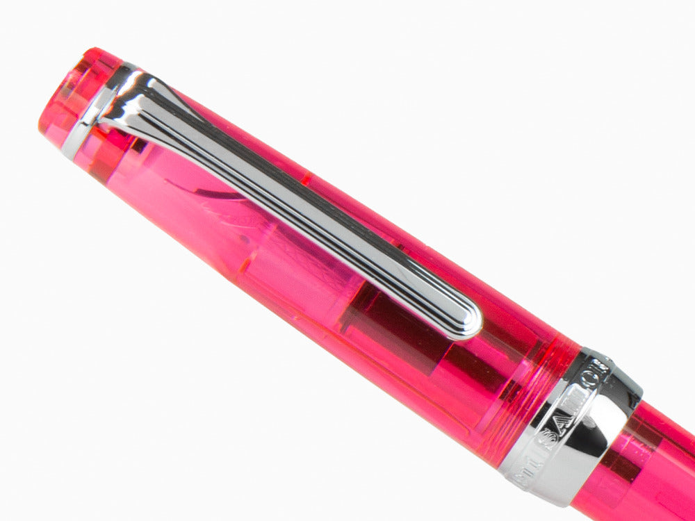 Sailor ProfessionalGear Slim Demonstrator Fountain Pen, Pink, Chrome