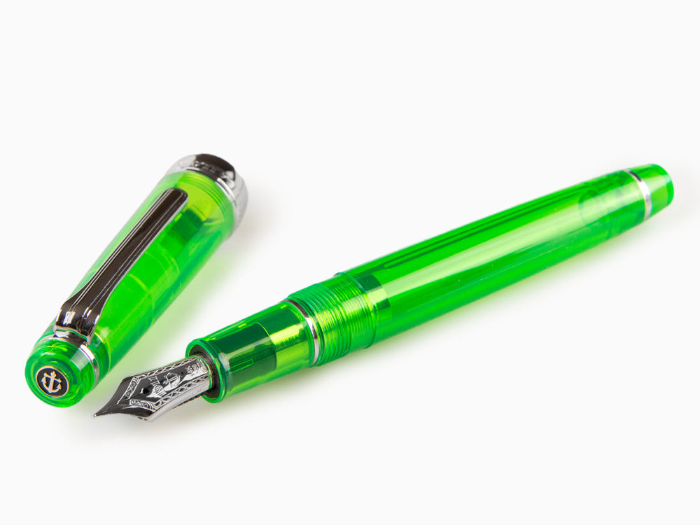 Sailor Professional Gear Slim Demonstrator Fountain Pen, Green, Chrome