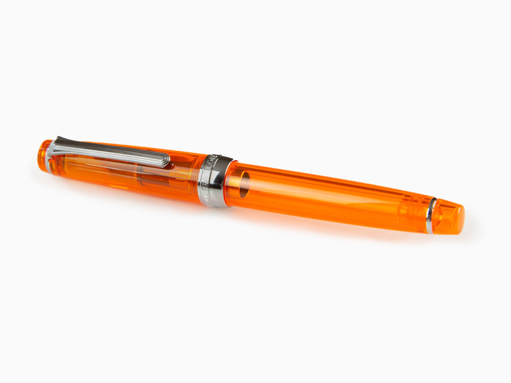 Sailor Professional Gear Slim Demonstrator Fountain Pen, Orange, Chrome