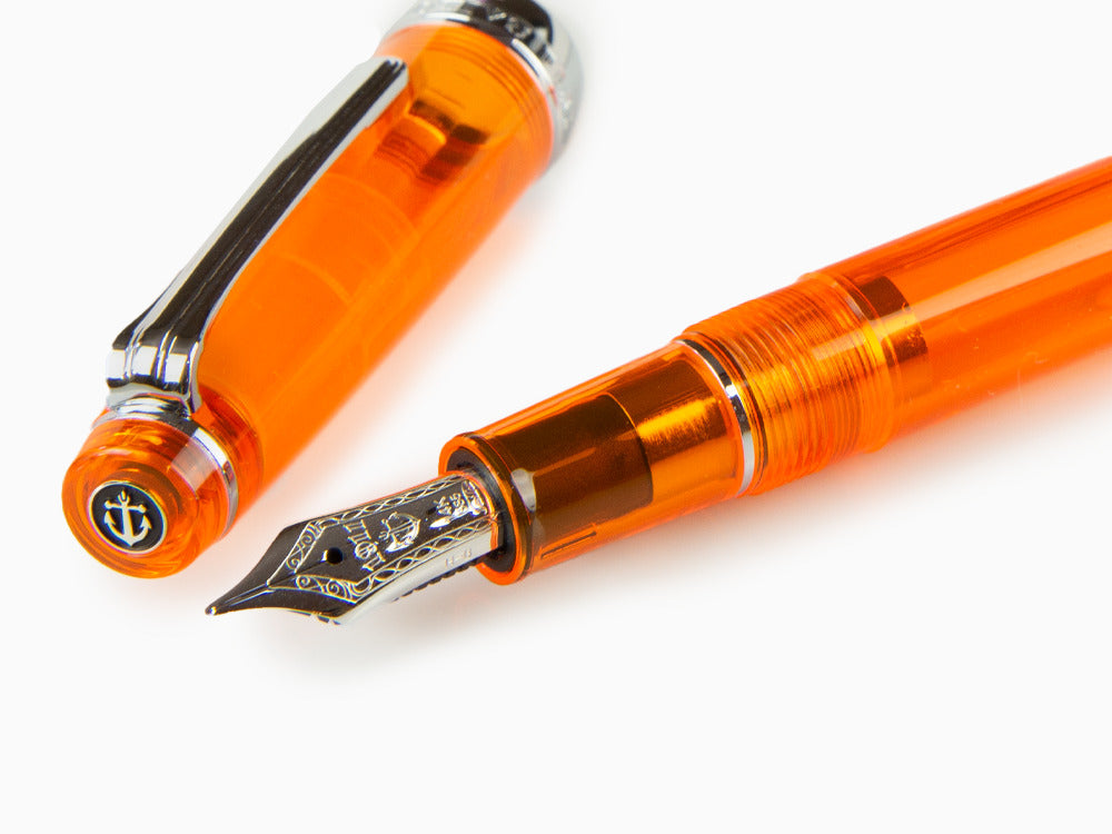 Sailor Professional Gear Slim Demonstrator Fountain Pen, Orange, Chrome