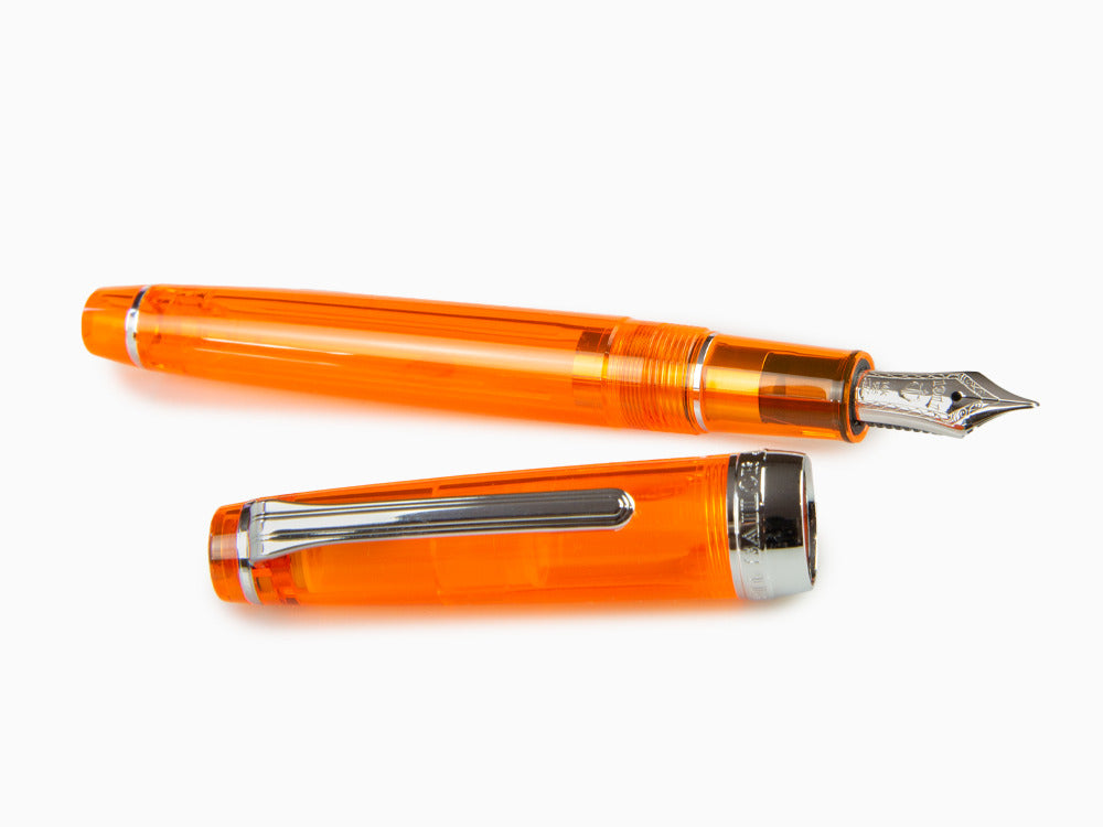 Sailor Professional Gear Slim Demonstrator Fountain Pen, Orange, Chrome