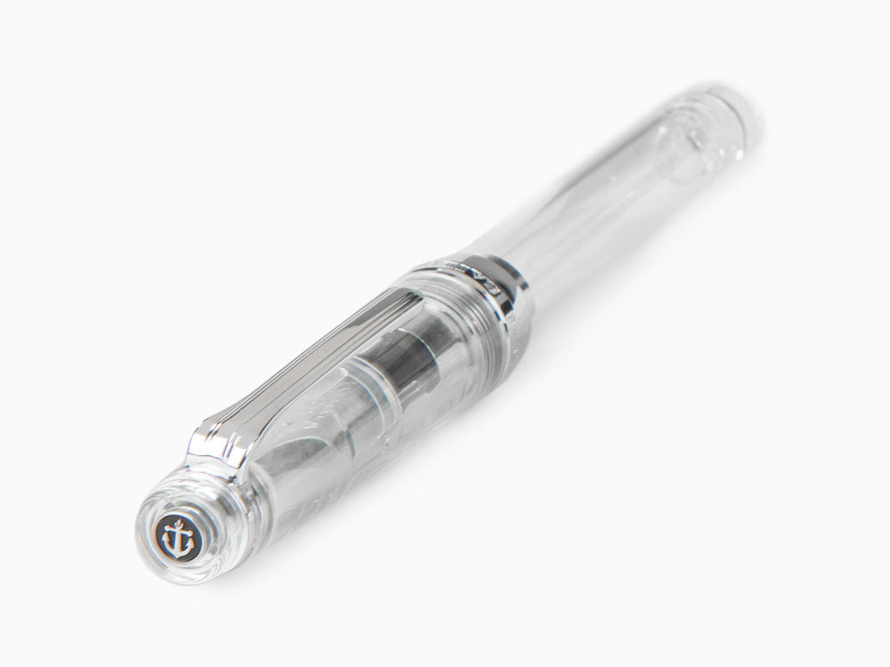 Sailor Professional Gear Slim Demonstrator Silver Fountain Pen, Chrome