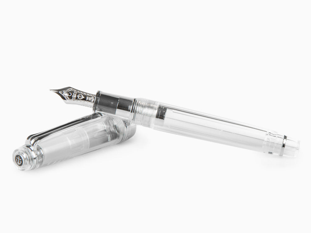 Sailor Professional Gear Slim Demonstrator Silver Fountain Pen, Chrome