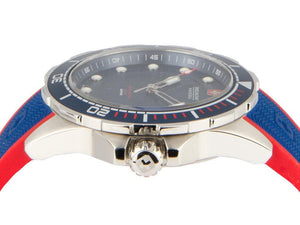 Swiss Military Hanowa Aqua Neptune Diver Quartz Watch, Blue, 6-4315.04.003