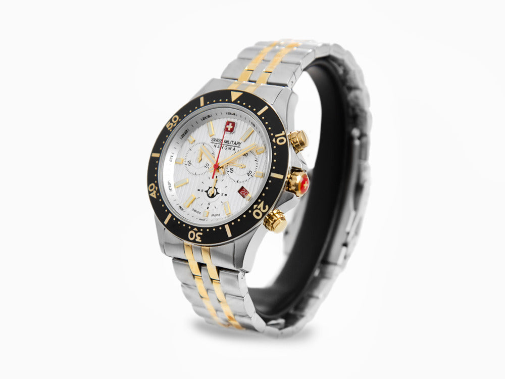 Swiss Military Hanowa Iguana SM Flagship 43mm, Sell Quartz - Watch, Silver, AU X Chrono