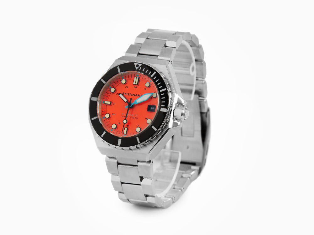 Spinnaker Dumas Tangerine Automatic Watch, Orange, 44 mm, 30 atm, SP-5081-BB