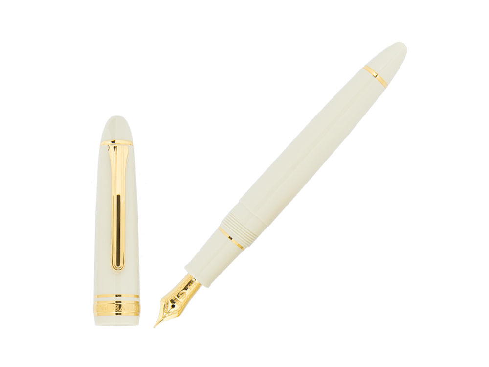 Sailor 1911 Standard Series Fountain Pen, Ivory, Gold Trim, 11-1219-417