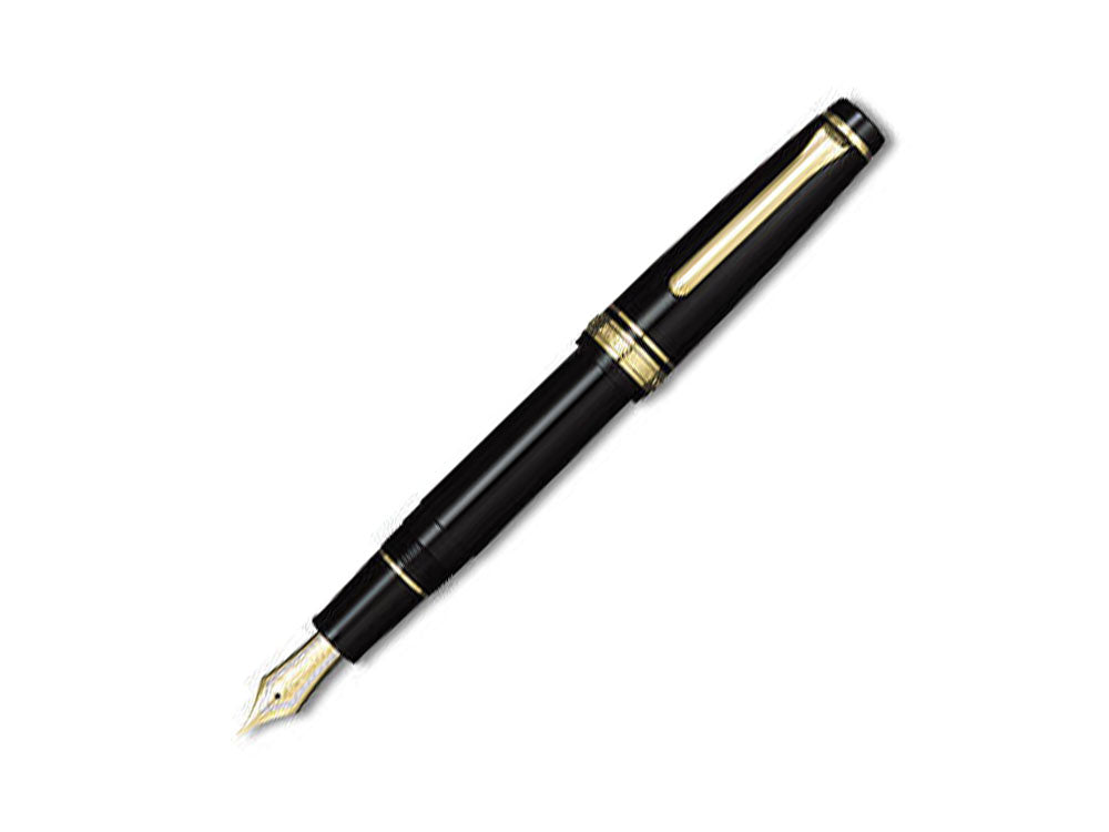 Sailor Professional Gear Gold 24k Fountain Pen, Black, 11-2036-420