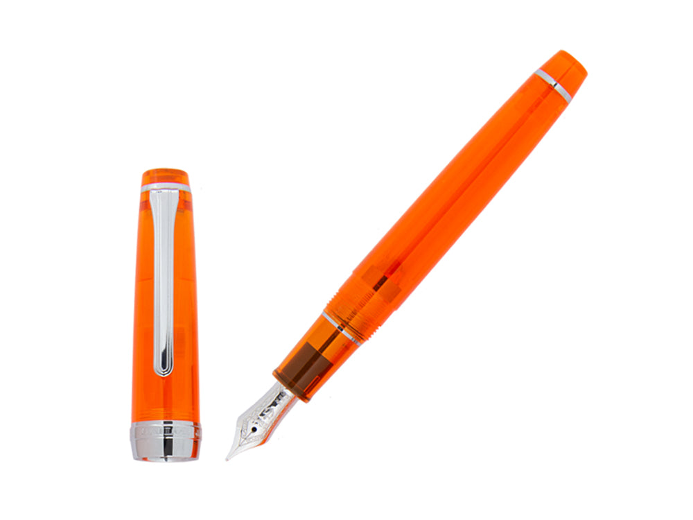 Sailor Professional Gear Slim Demonstrator Fountain Pen, Orange, Chrome