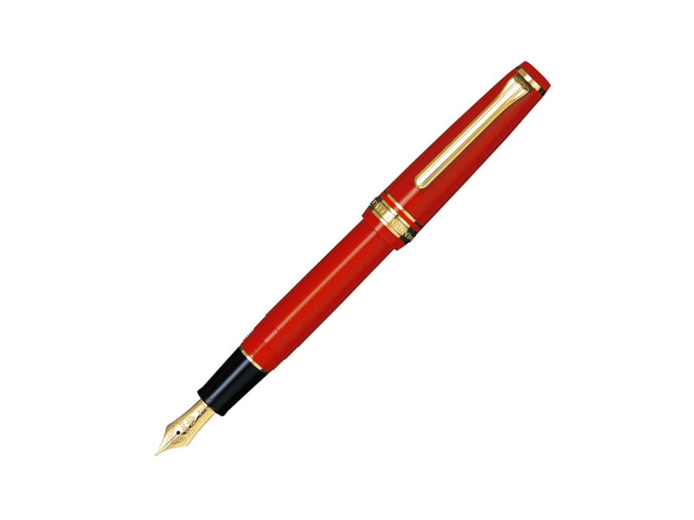 Sailor Professional Gear Slim Gold Fountain Pen, Red, 11-1221-430