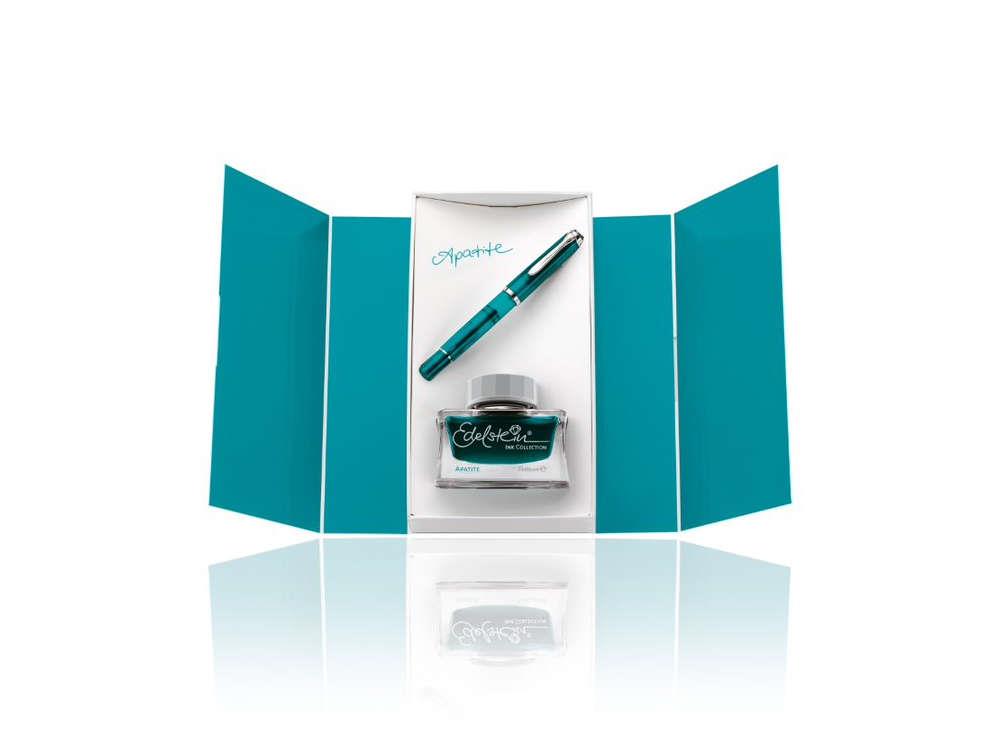 Set Pelikan Classic M205 Apatite Fountain Pen and Inkwell, 822145