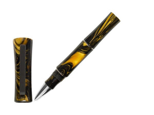 Tibaldi Bamboo Dust Rollerball pen, Resin, Black, Palladium, BMB-3D395-RB