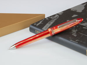 Tibaldi Bononia Seashell Mist Ballpoint pen, Red, Palladium trim, BNN-72-BP